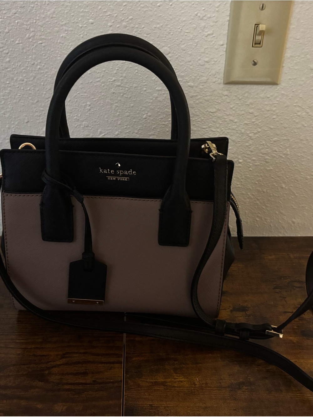 kate spade Two-Tone Black and Taupe/Gray Satchel